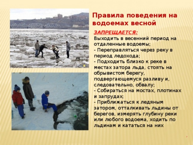 Правила поведения в водоемах.